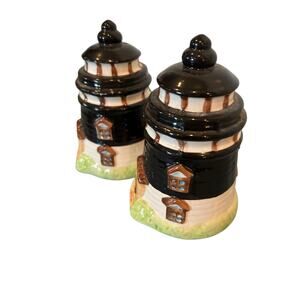Vintage Thomson Pottery Lighthouse Salt and Pepper Shaker Set – Oceanside Coll.